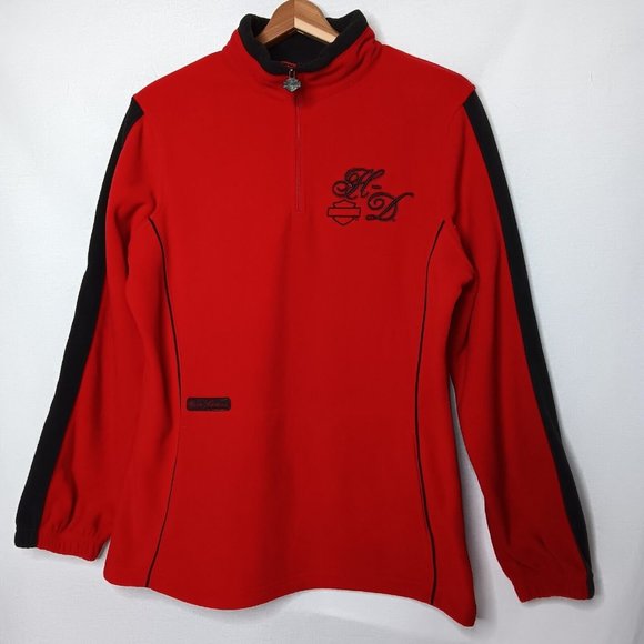 Triple S Harley Davidson Morgantown West Virginia Large Fleece Jacket 1/4 Zip - Picture 1 of 15